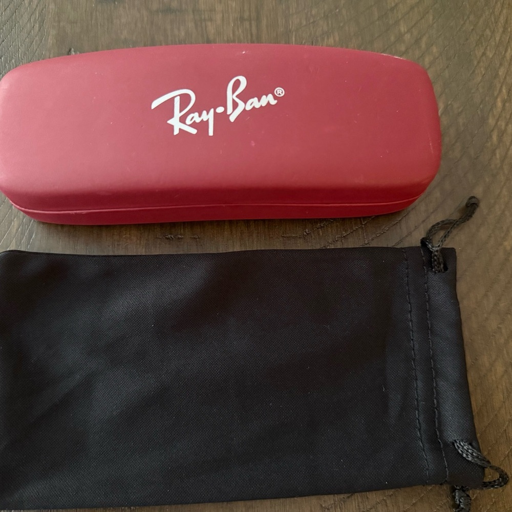 Ray-Ban Sunglasses Case with Black Pouch